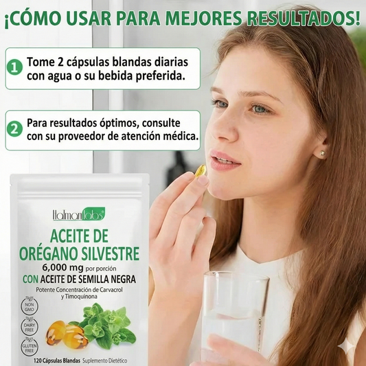 Aceite De Orégano 6000 Mg 60 capsulas
